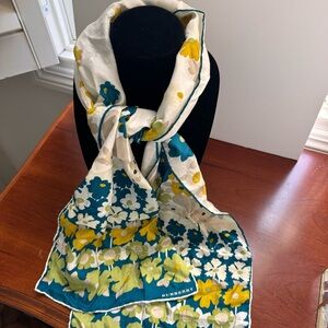 Silk Burberry scarf- floral design